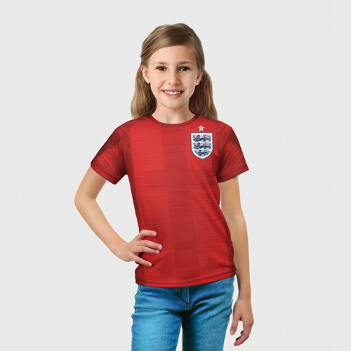 Детская футболка 3D England away WC 2018, цвет 3D печать - фото 5