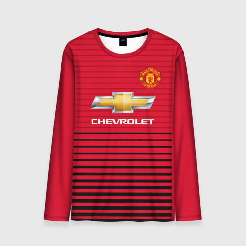 Мужской лонгслив 3D Man United Форма Home 18/19, цвет 3D печать