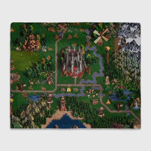 Плед 3D с принтом Карта, вид спереди #2