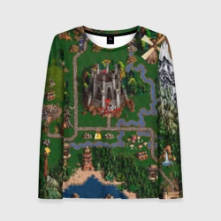 Женский лонгслив 3D Карта