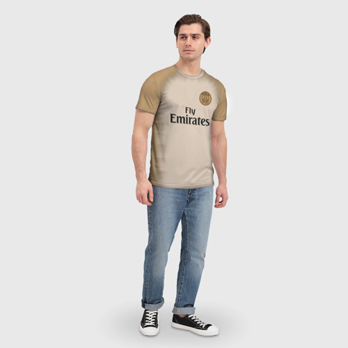 Мужская футболка 3D PSG Форма Новая Away 18-19, цвет 3D печать - фото 5