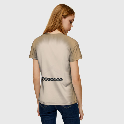 Женская футболка 3D с принтом PSG Форма Новая Away 18/19, вид сзади #2