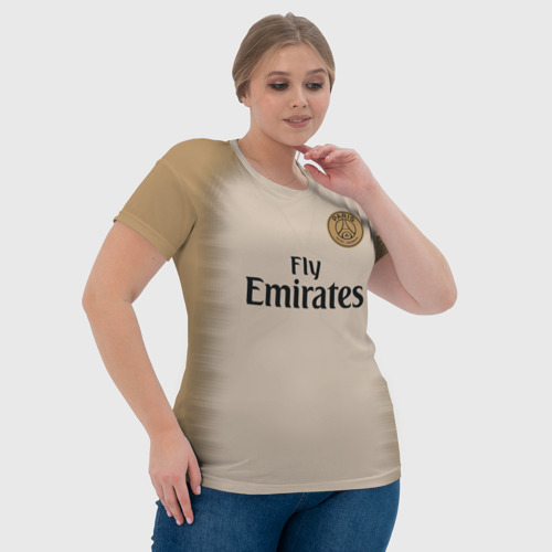 Женская футболка 3D с принтом PSG Форма Новая Away 18/19, фото #4