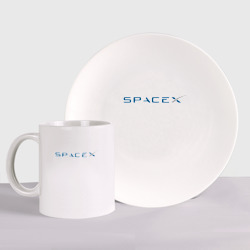 Набор: тарелка + кружка Spacex