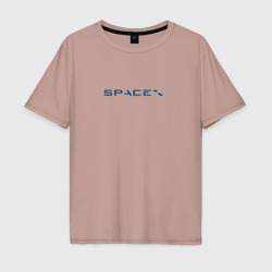 Мужская футболка хлопок Oversize Spacex