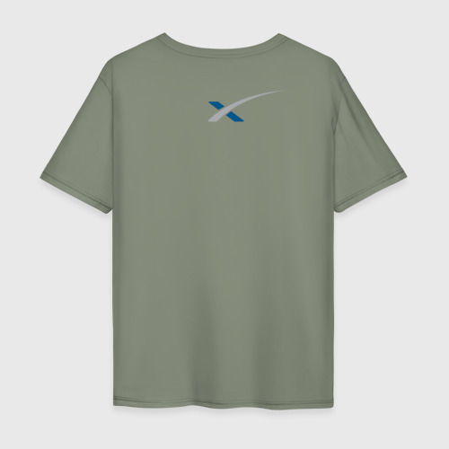 Мужская футболка хлопок Oversize Spacex, цвет авокадо - фото 2