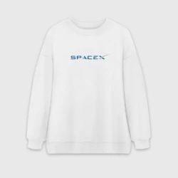 Женский свитшот oversize без начеса хлопок Spacex