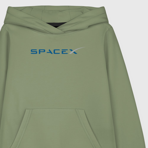 Детская толстовка хлопок Spacex, цвет авокадо - фото 3