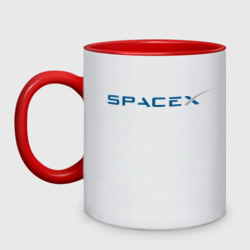 Кружка двухцветная Spacex