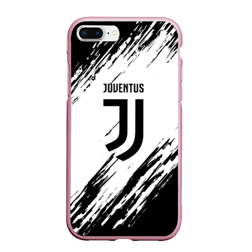 Чехол для iPhone 7Plus/8 Plus матовый Juventus sport, цвет розовый