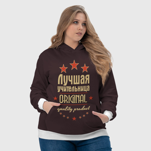 Женская толстовка 3D Лучшая учительница original, цвет 3D печать - фото 6