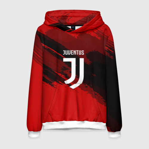 Мужская толстовка 3D Juventus sport red, цвет белый