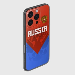 Чехол для iPhone 16 Pro Max силиконовый с защитой камеры Russia - фото 2