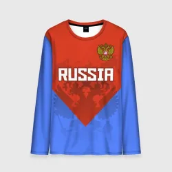 Мужской лонгслив 3D Russia