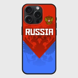 Чехол силиконовый для Apple iPhone 15 Pro матовый Russia