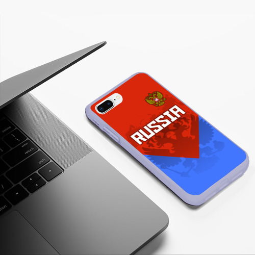Чехол для iPhone 7Plus/8 Plus матовый Russia, цвет светло-сиреневый - фото 5