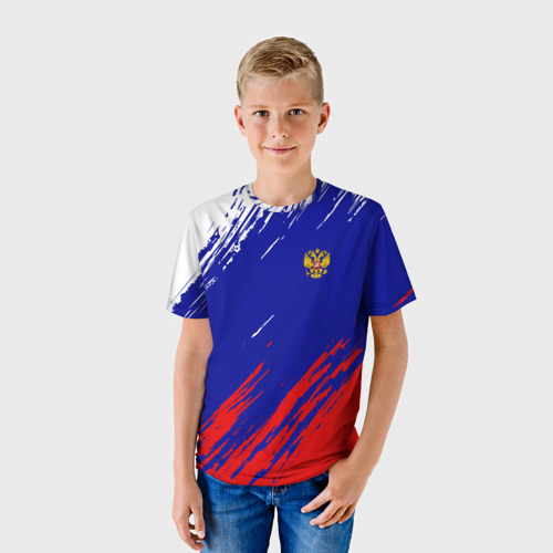 Детская футболка 3D Russia sport, цвет 3D печать - фото 3