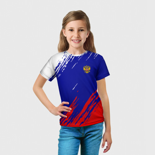 Детская футболка 3D Russia sport, цвет 3D печать - фото 5
