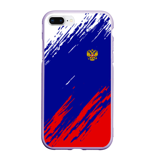 Чехол для iPhone 7Plus/8 Plus матовый Russia sport, цвет светло-сиреневый