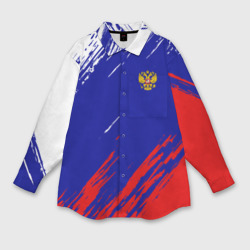 Женская рубашка oversize 3D Russia sport