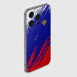 Чехол для iPhone 15 Pro Max силиконовый с защитой камеры Russia sport - фото 2
