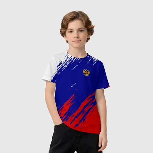 Детская футболка 3D с принтом Russia sport - картинка 5 Детская футболка 3D Russia sport - фото 5