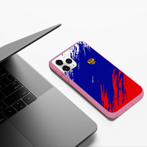 Чехол для iPhone 11 Pro Max матовый Russia sport, цвет малиновый - фото 5