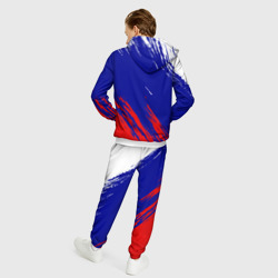 Костюм с принтом Russia sport для мужчины, вид на модели сзади №2. Цвет основы: белый