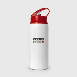 Бутылка для воды с трубочкой Occupy mars