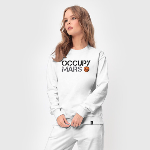 Женский костюм хлопок Occupy mars, цвет белый - фото 5