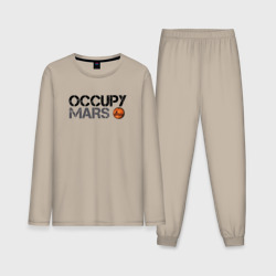 Мужская пижама с лонгсливом хлопок Occupy mars