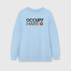 Женский свитшот oversize без начеса хлопок Occupy mars