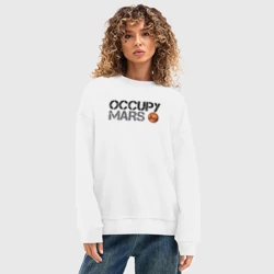 Женский свитшот oversize без начеса хлопок Occupy mars - фото 2