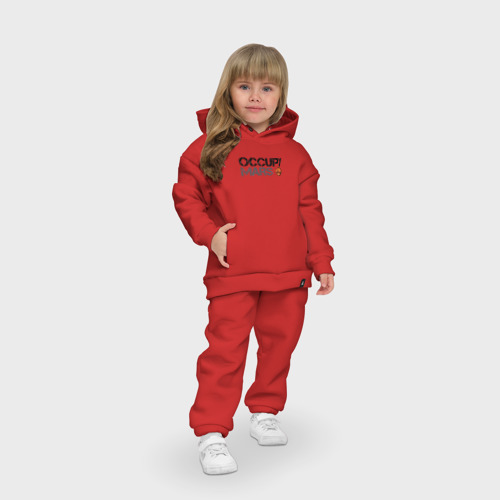 Детский костюм хлопок Oversize Occupy mars, цвет красный - фото 7