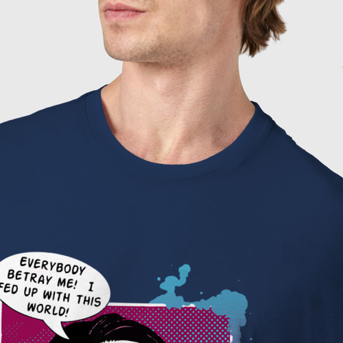 Мужская футболка хлопок Томми Вайсо, цвет темно-синий - фото 6