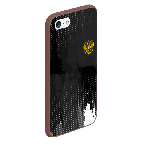 Чехол для iPhone 5/5S матовый Russia sport, цвет коричневый - фото 3