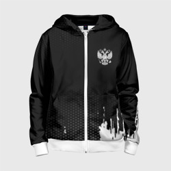 Детская толстовка 3D на молнии Russia black collection