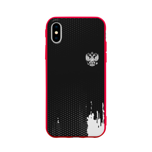 Чехол для Apple iPhone X силиконовый матовый Russia black collection Фото 01 Чехол для Apple iPhone X силиконовый матовый Russia black collection Фото 01