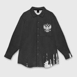 Женская рубашка oversize 3D Russia black collection