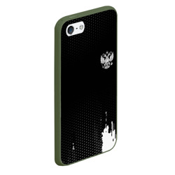 Чехол для iPhone 5/5S матовый Russia black collection - фото 2