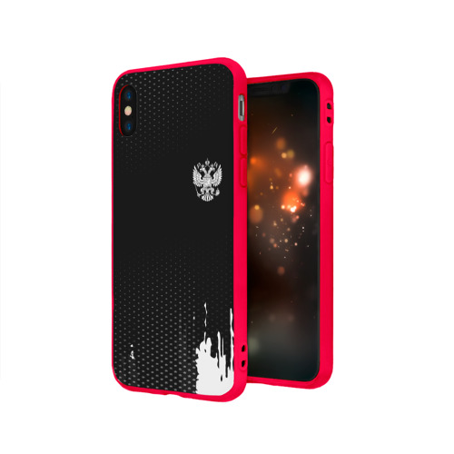 Чехол для Apple iPhone X силиконовый матовый Russia black collection Фото 01 Чехол для Apple iPhone X силиконовый матовый Russia black collection Фото 01
