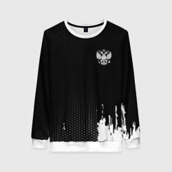 Женский свитшот 3D Russia black collection