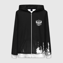 Женская толстовка 3D на молнии Russia black collection