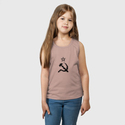 Детская майка хлопок Лого СССР в стиле чёрный гранж - фото 2