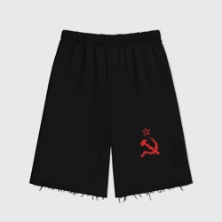 Женские шорты oversize футер хлопок Лого СССР в стиле Гранж