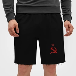 Мужские трикотажные шорты футер хлопок Лого СССР в стиле Гранж - фото 2
