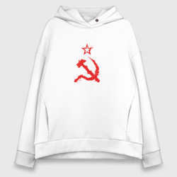 Женское худи Oversize хлопок Лого СССР в стиле Гранж