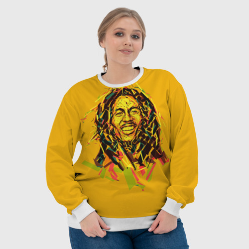 Женский свитшот 3D bob marley, цвет 3D печать - фото 6