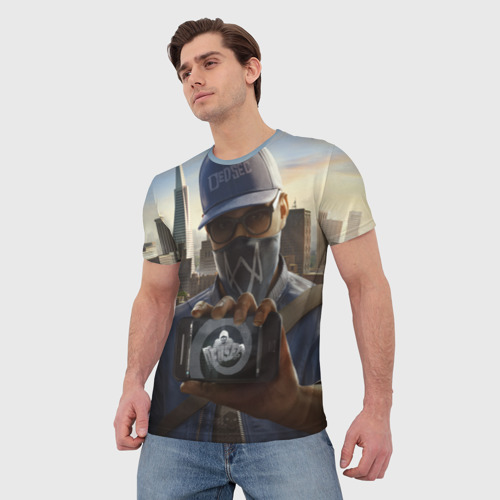 Мужская футболка 3D Watch Dogs - фото 3