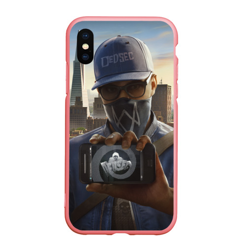 Чехол для iPhone XS Max матовый Watch Dogs, цвет баблгам